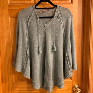 100% CASHMERE Knit Poncho